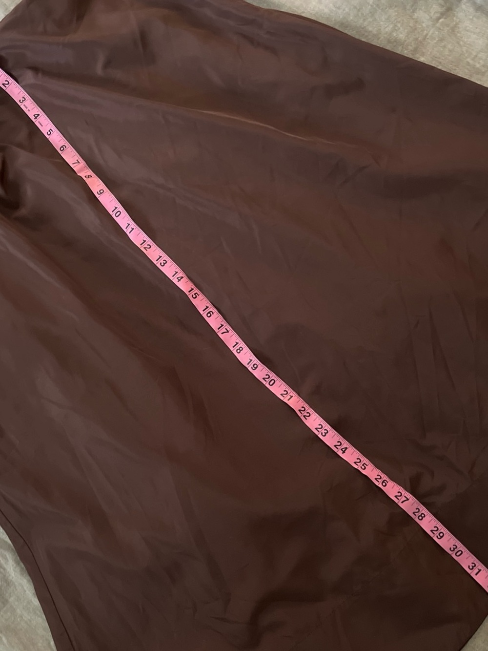 Tibi Classic A-Line Brown midi Skirt - Picture 6 of 7